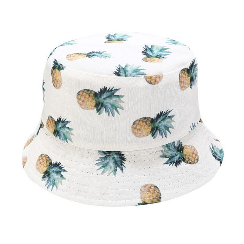 Nón Bucket Hai Mặt In Họa Tiết Trái Cây Phong Cách Bohemian Thời Trang Mùa Hè Cho Nam Và Nữ