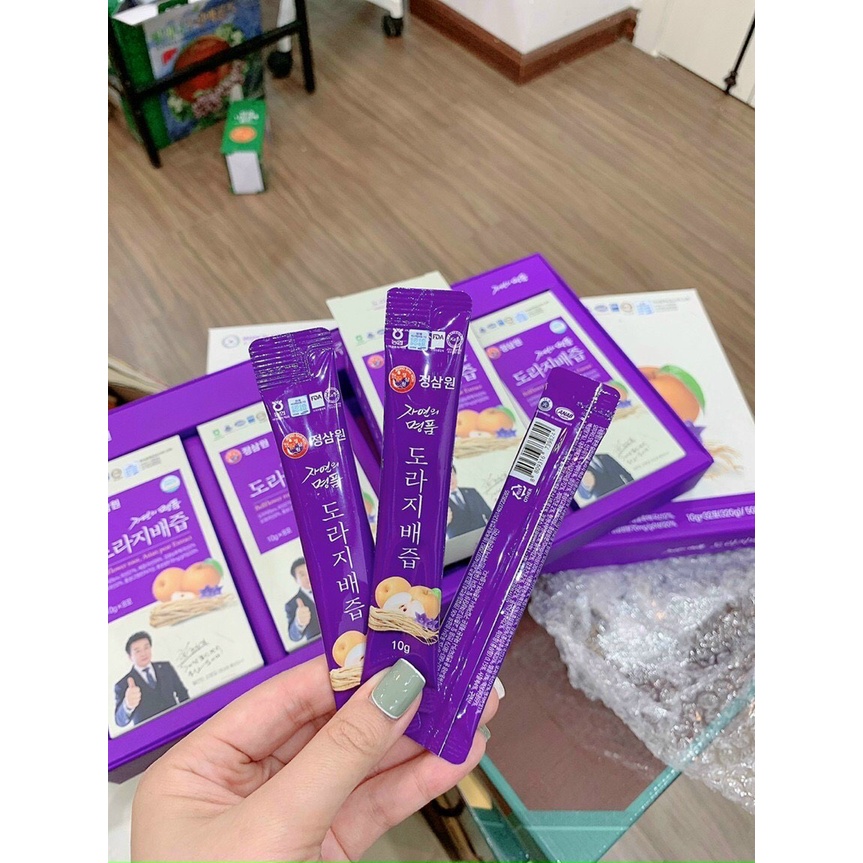 Nước Uống Bổ Phổi Sâm Lê Hàn Quốc, Hộp 32 Gói Dùng Cho Cả Gia Đình