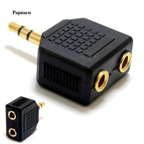 Jack cắm âm thanh 3.5mm chia quang 1 sang 2 lỗ cắm chuyên dùng cho tai nghe