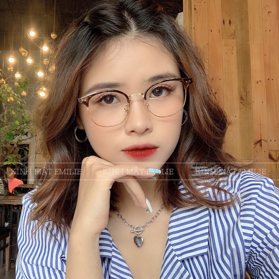 Gọng kính nam nữ, Clubmaster 9095 Nhiều màu dễ đeo Siêu hot 2022, Emilie Eyewear