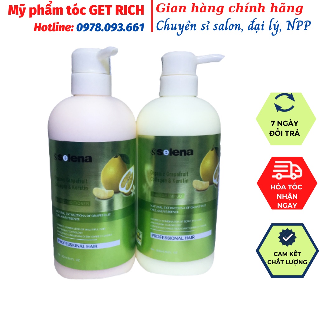 DẦU GỘI - DẦU XẢ BƯỞI SELENA NHẬP KHẨU 800ML[Hàng Chính Hãng]