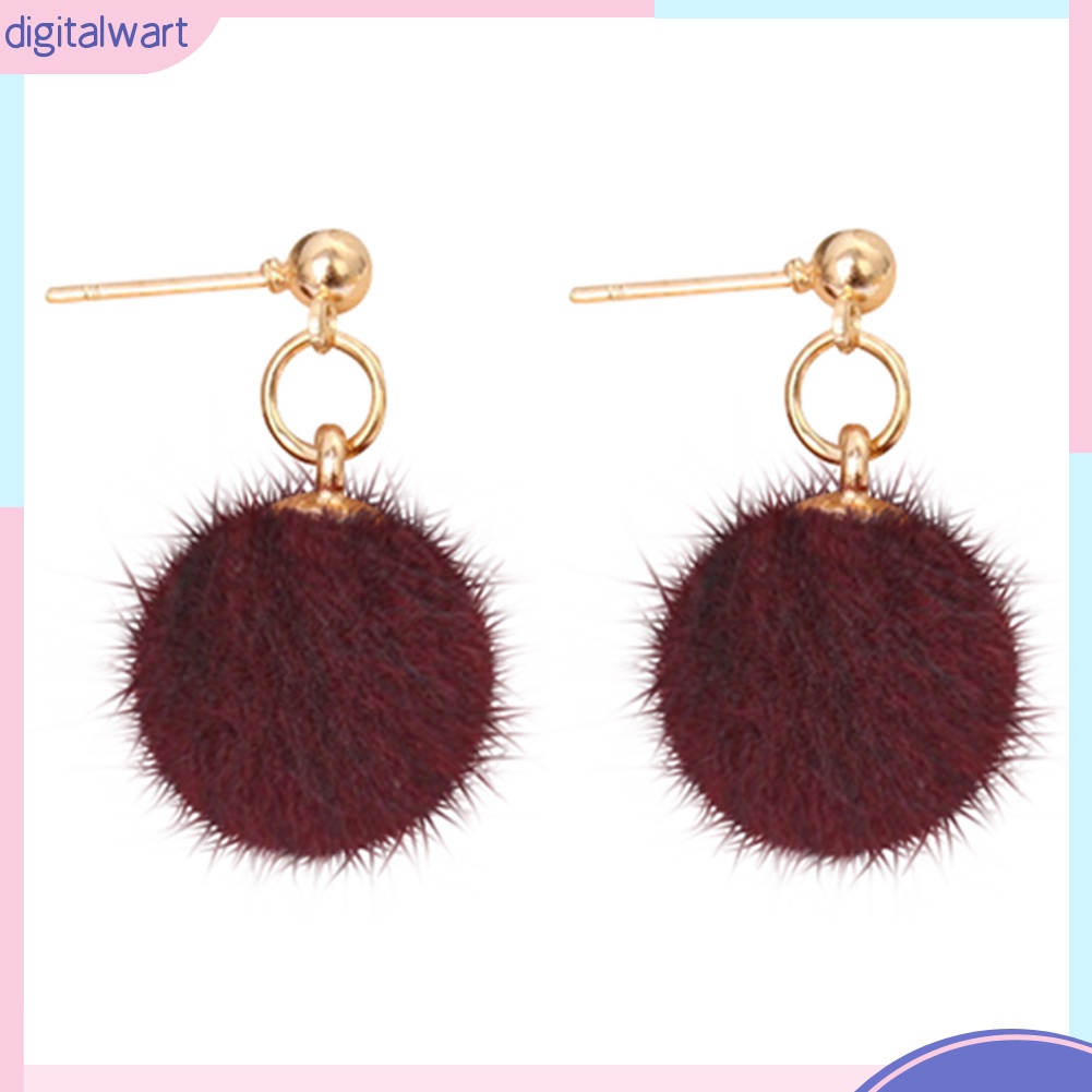 Đôi bông tai họa tiết bông tròn nhỏ xinh xắn cho nữ