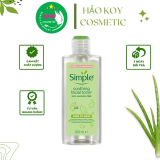 Nước Hoa Hồng Cân Bằng Da Dịu Nhẹ Simple Soothing Facial Toner 200ml