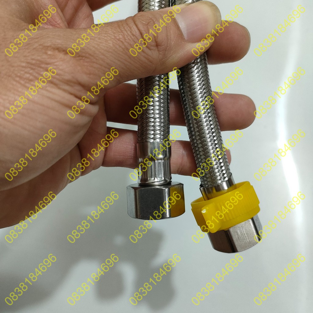 Dây cấp nước dùng 2 đường nước nóng và lạnh,Dây Cấp Nước Nóng Lạnh Inox 304 Ren 21,Ống nước bồn cầu lavabo,bình nóng