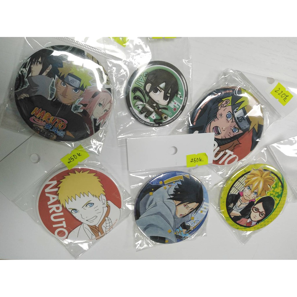 Móc khóa, huy hiệu Manga Anime NARUTO chính hãng Nhật Bản