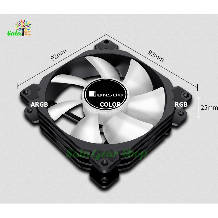 Quạt tản nhiệt 9cm  Jonsbo FR-925 COLOR | RGB | ARGB