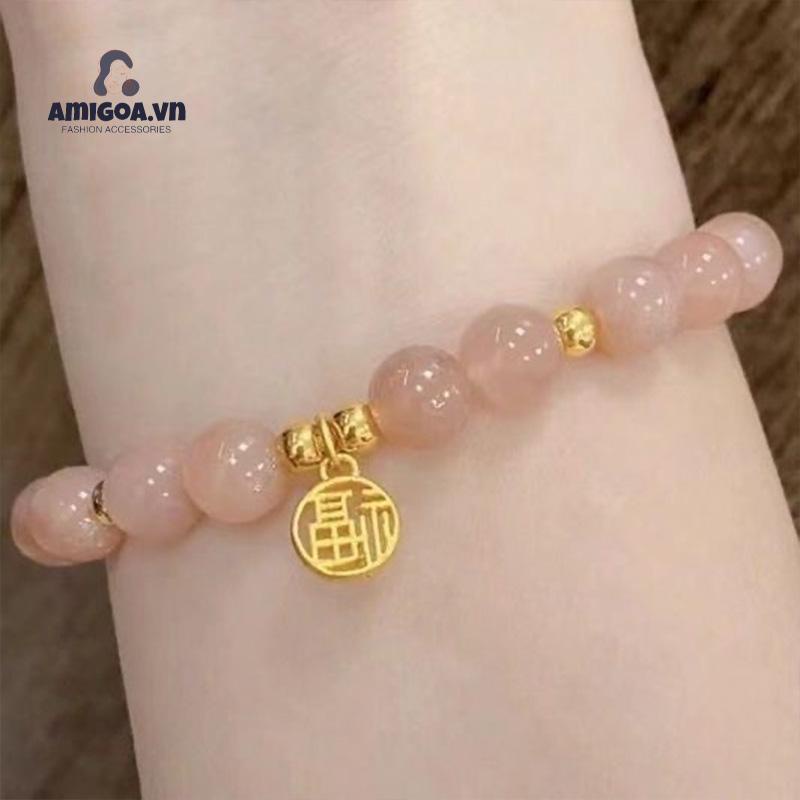 ✨✨Vòng Tay Đá Sunstone Tự Nhiên Tinh Tế Cho Nữ