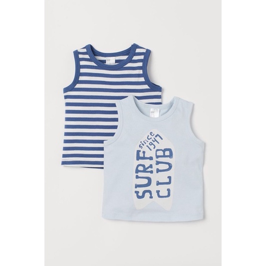 Set 2 áo ba lỗ cotton bé trai vợt sale