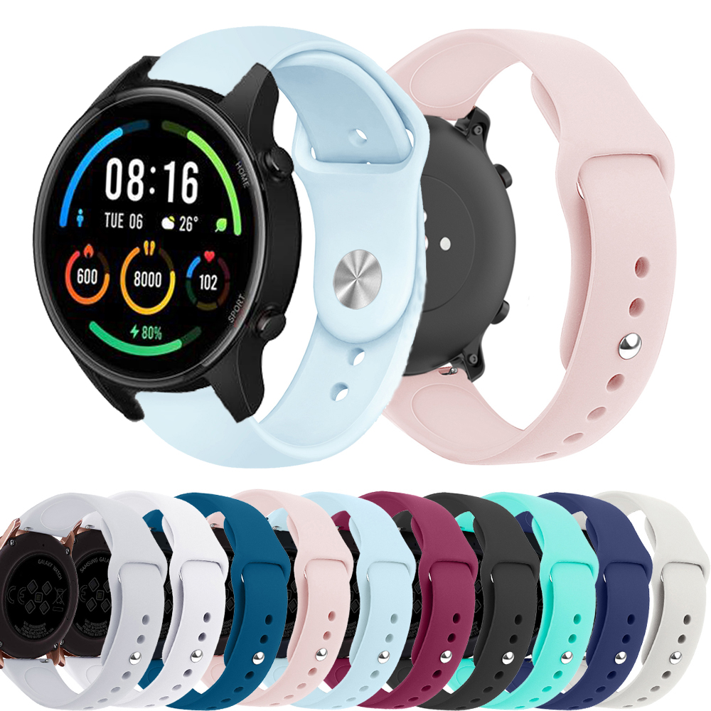 Dây đeo silicon dành cho đồng hồ thông minh 22mm Xiaomi Mi Watch phiên bản màu sắc thể thao