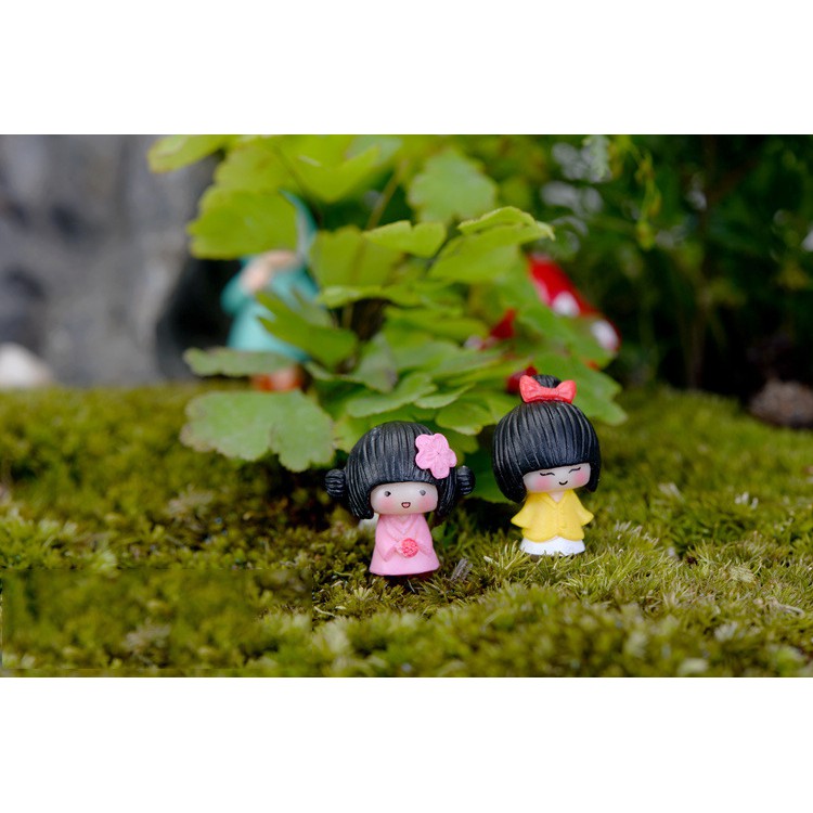 Mô Hình bé gái mặc kimono trang trí tiểu cảnh terrarium / decord mô hình