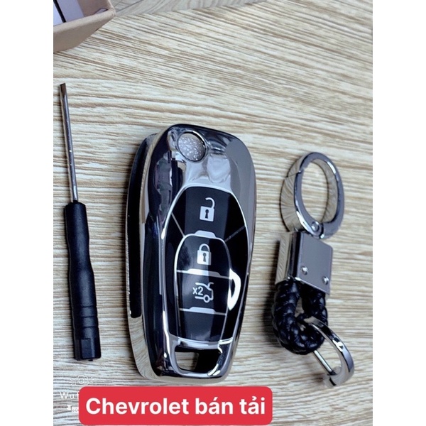 Ốp chìa khóa Chevrolet Cruze,  Aveo, Trailblazer, Colorado, Spark, Orlando cao cấp (chìa gập)