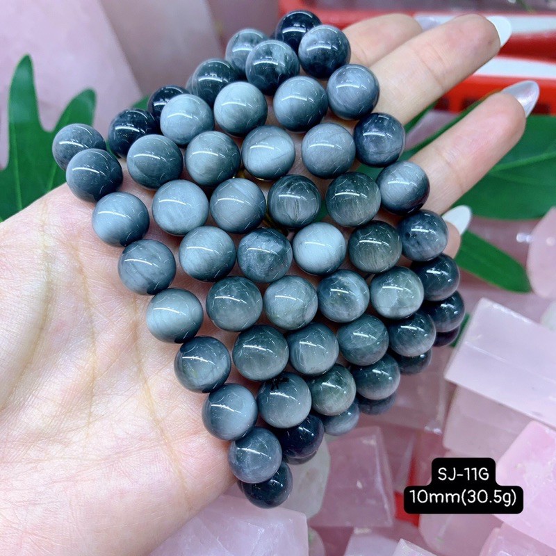 Vòng Tay Đá Mắt Chim Ưng Chuẩn 5A Size 6-14mm