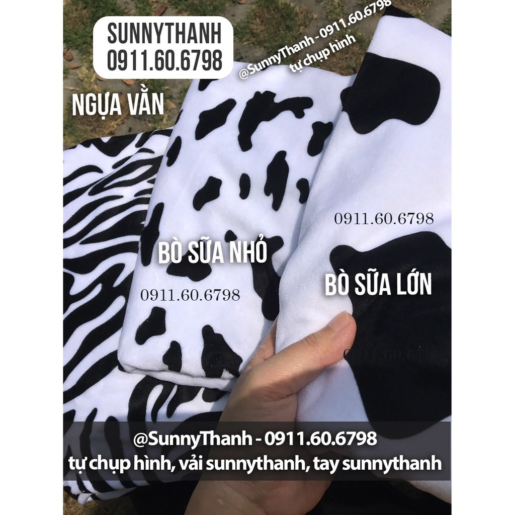 Vải BÒ SỮA, NGỰA VẰN may áo hoodie, túi xách, quần ống rộng, áo ống SunnyThanh