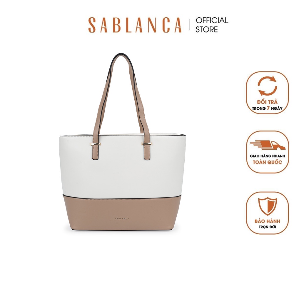 Túi Tote nữ phối 2 tone màu SABLANCA TO0059