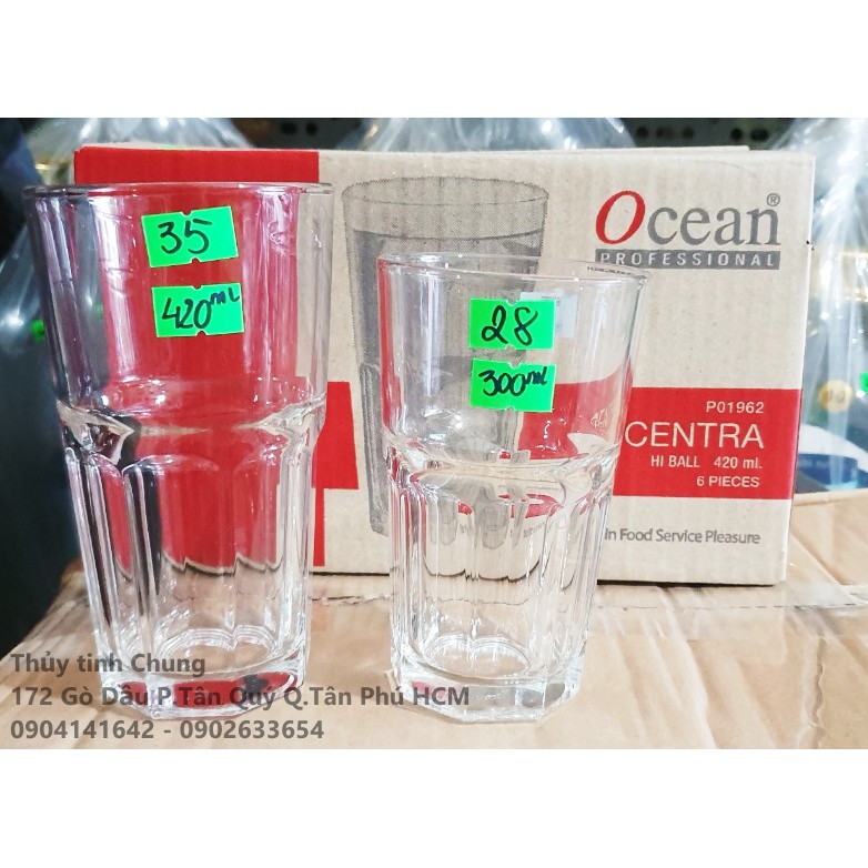 Bộ 6 Ly thủy tinh Centra Ocean Thái Lan 300ML - 420ML -495ML