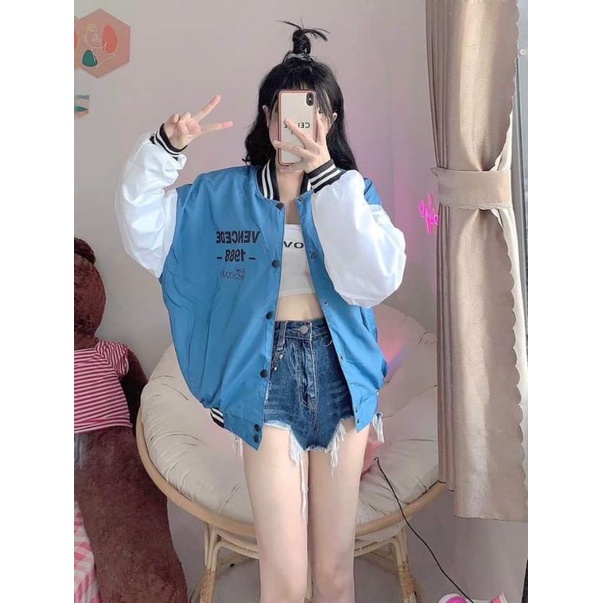 Áo khoác dù Bomber Jacket 1988 form rộng nam nữ