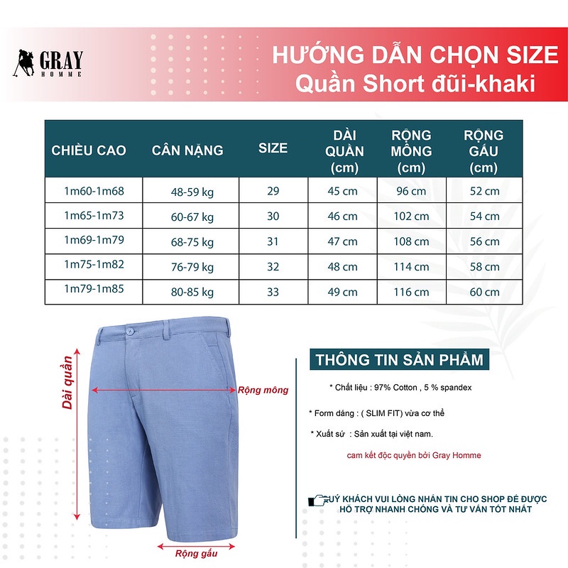 Quần Đùi Nam, Quần Short Nam GRAYHOMME, Trẻ Trung, Nam Tính, Mêm, Nhẹ, Thoáng (SK002)