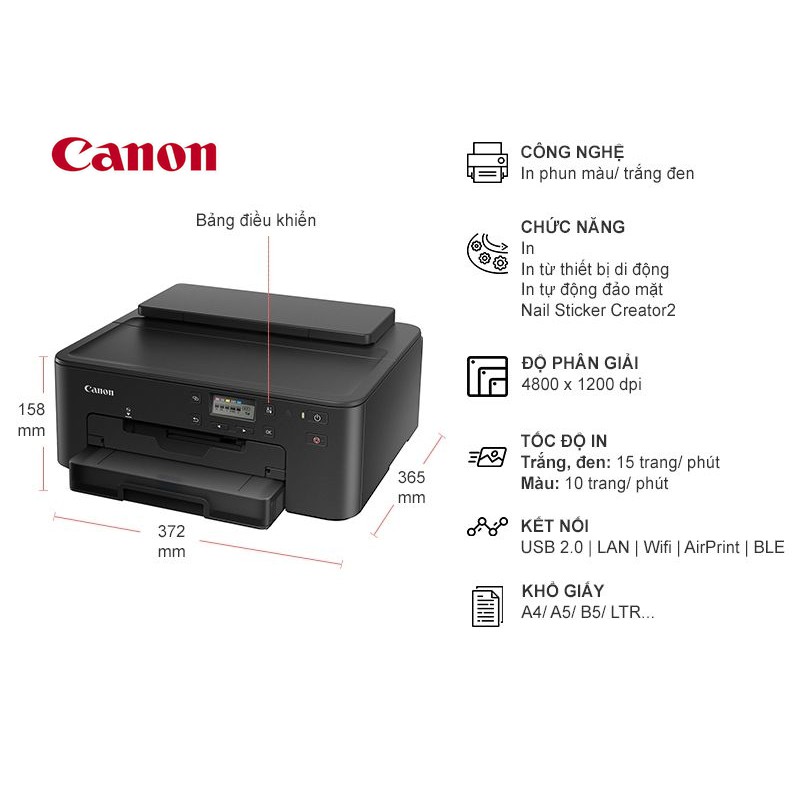 Máy In Phun Màu Canon TS 707A