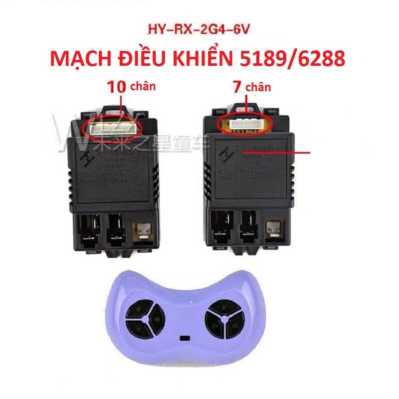 Mạch điều khiển ô tô xe điện trẻ em HY-RX-6V ( Dùng cho xe FEY 5189-6288 ) - Bảo hành 06 tháng .