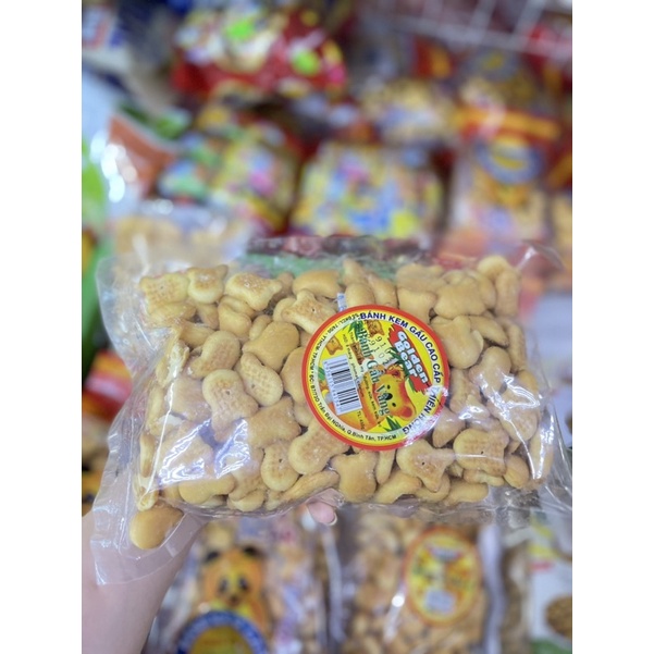 Bánh gấu nhân kem hàng chuẩn Thiên Hồng gói 450g siêu ngon