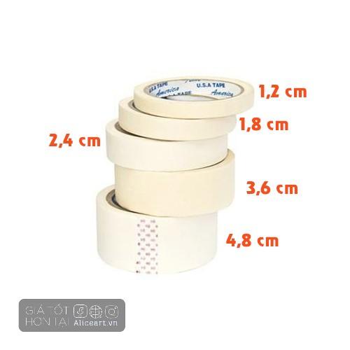 Băng dính dán giấy chặn màu, viết, bo tranh làm viền chống thấm nước Masking tape USA 3M note