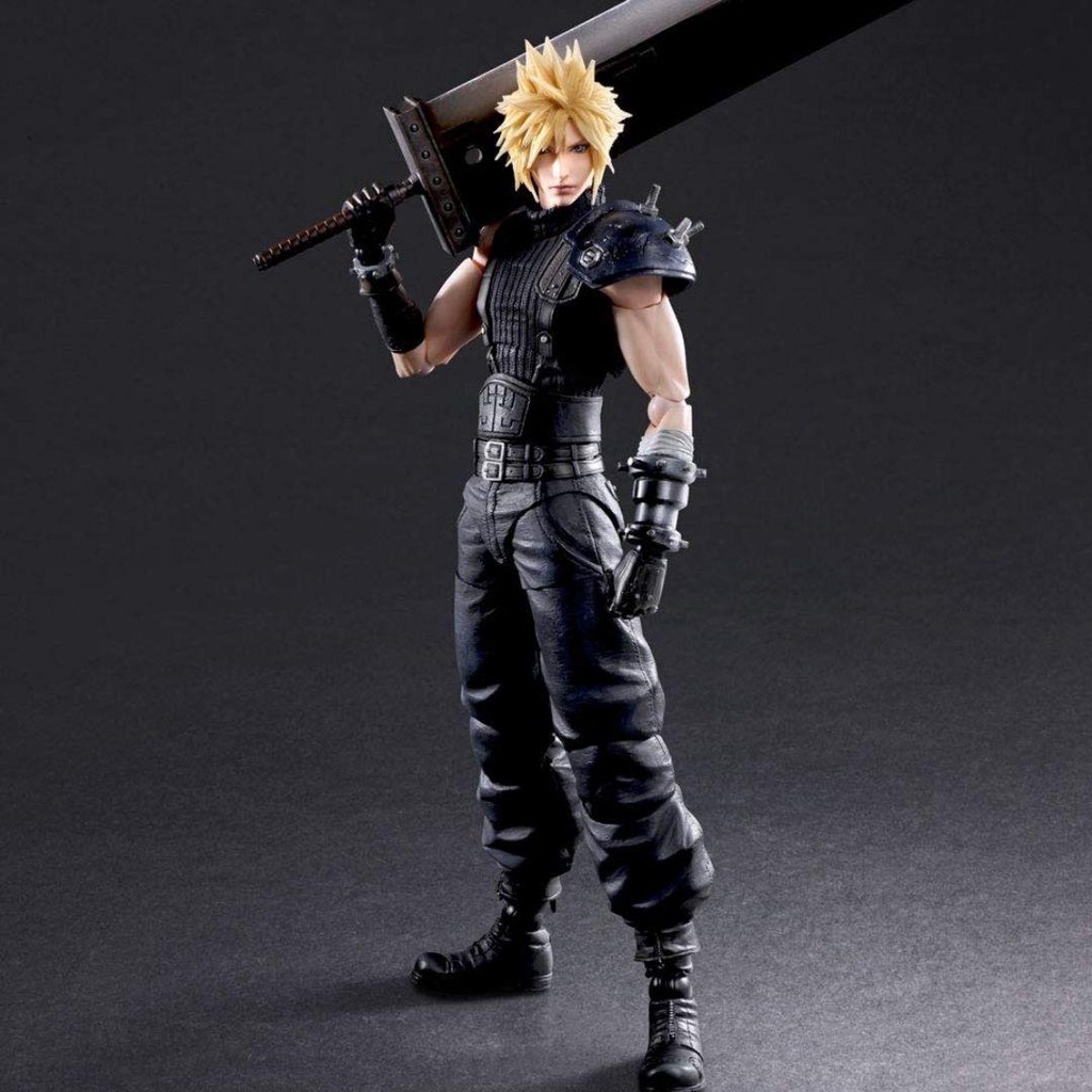 Mô hình tĩnh Final Fantasy VII Remake Cloud Strife 27cm Version 2 Trading Art Figure SQUARE ENIX CHÍNH HÃNG MỸ FF7SE02