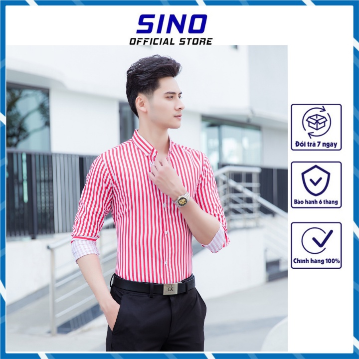 Xả 49K Áo sơ mi nam hàn quốc trẻ trung trơn cao cấp giá rẻ không nhăn không xù thấm hút mồ hôi SINO AD08