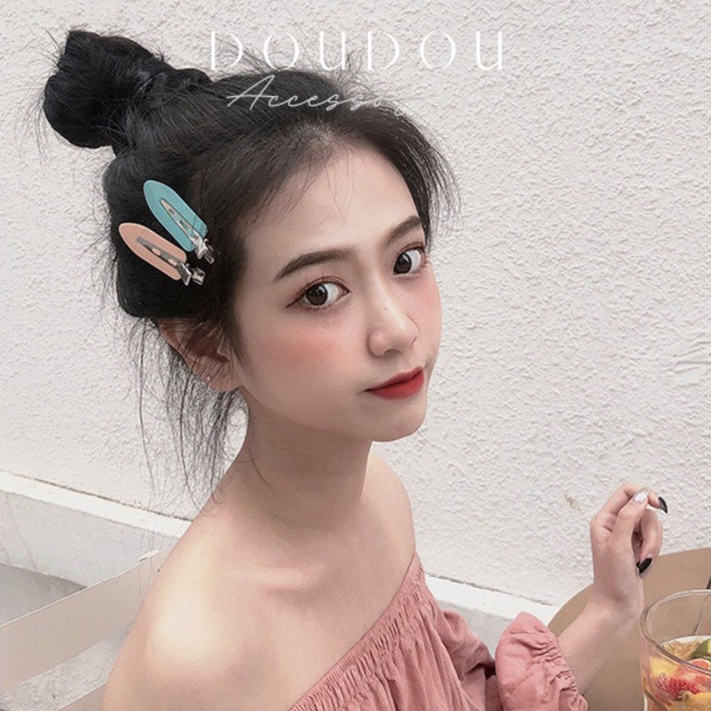 Kẹp tóc mỏ vịt đơn giản DOUDOU Phụ kiện kẹp tóc xinh Cặp tóc nữ Kẹp tóc phong cách Hàn Quốc thời trang FJ011