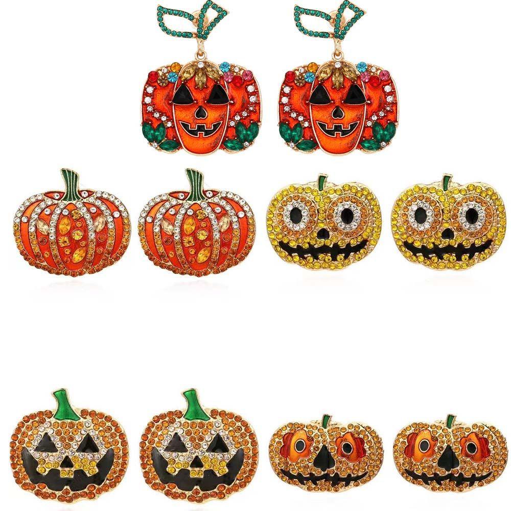 Khuyên Tai Hình Bí Ngô Bằng Hợp Kim Sáng Tạo Cho Nữ|Bông Tai Bí Ngô