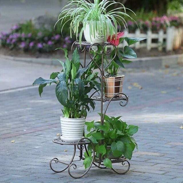 Kệ Sắt Để Cây Cảnh Sang Trọng 4 Tầng