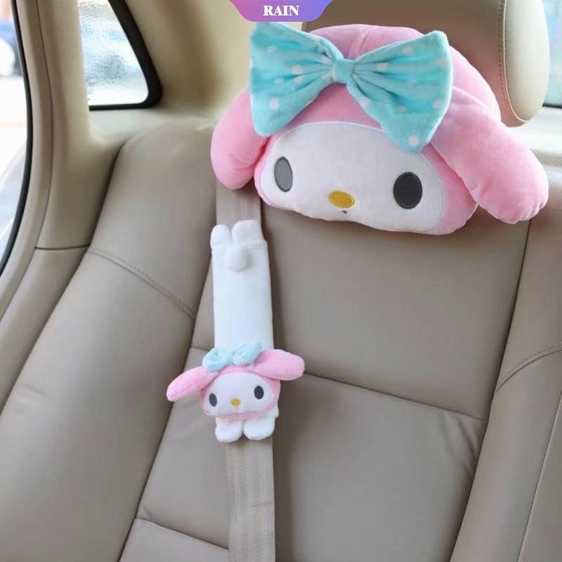 Gối Tựa Đầu Gắn Ghế Ngồi Xe Hơi Hình Kuromi Nhồi Bông Dễ Thương