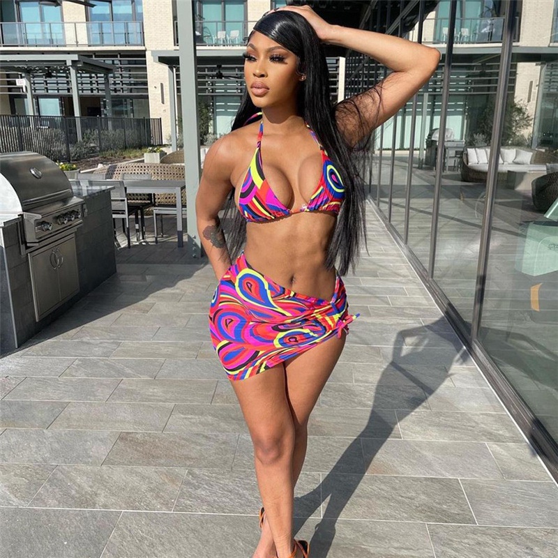 Set Áo Ống + Chân Váy Rút Dây Hoạ Tiết Gợn Sóng Thiết Kế Độc Đáo