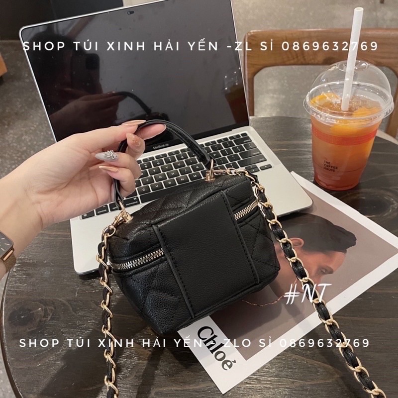 Túi mini đeo chéo , cầm tay ,Túi cốp trần tràm đeo chéo thời trang cao cấp, chất da sần hạt cao cấp