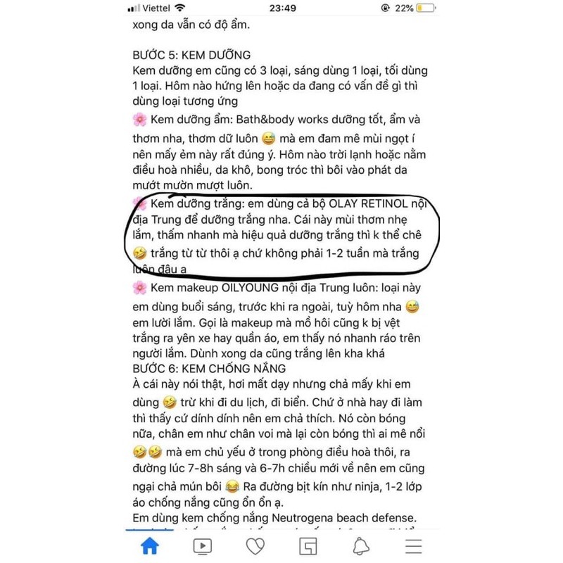 Dưỡng thể Olay B3 Retinol trắng da