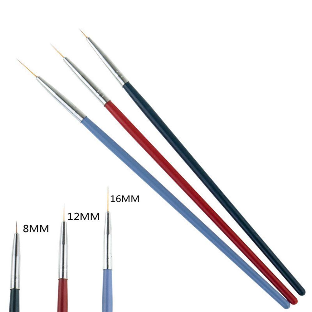 Set 3 Cọ Vẽ Trang Trí Móng Tay Màu Đen DIY