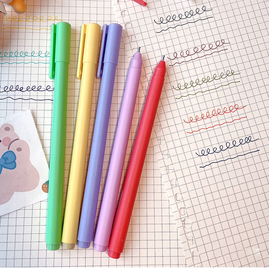 Bộ Bút Mực Gel Màu Sắc Thời Trang Phong Cách Vintage