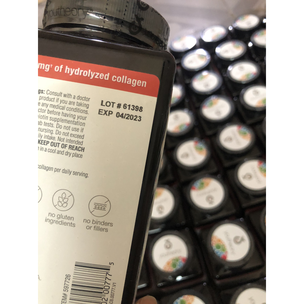 Viên Uống Youtheory Collagen Biotin 6000mg 390 Tablets giúp làm đẹp da móng chắc khỏe tóc óng mượt của Mỹ