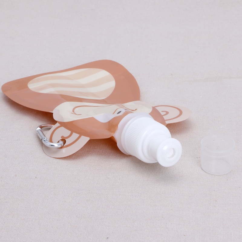 Túi đựng nước 360ml thân thiện với môi trường họa tiết hoạt hình có thể gấp gọn cho bé