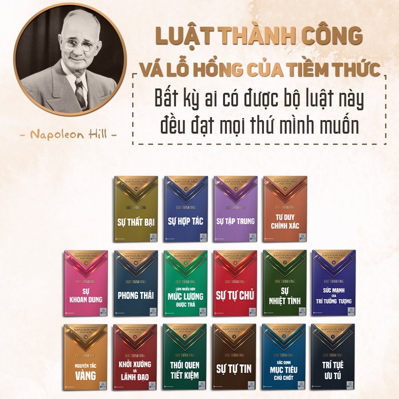 Sách - Luật thành công bản đặc biệt: Bộ 16 cuốn kèm hộp sang trọng - Napoleon Hill