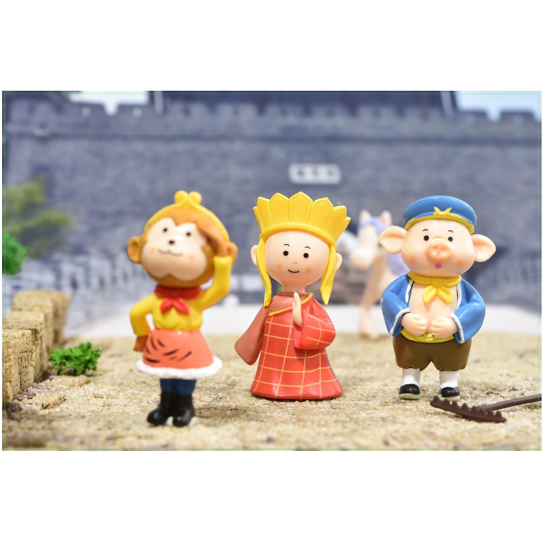 Tượng trang trí Tây Du Ký nhựa PVC 6x3cm