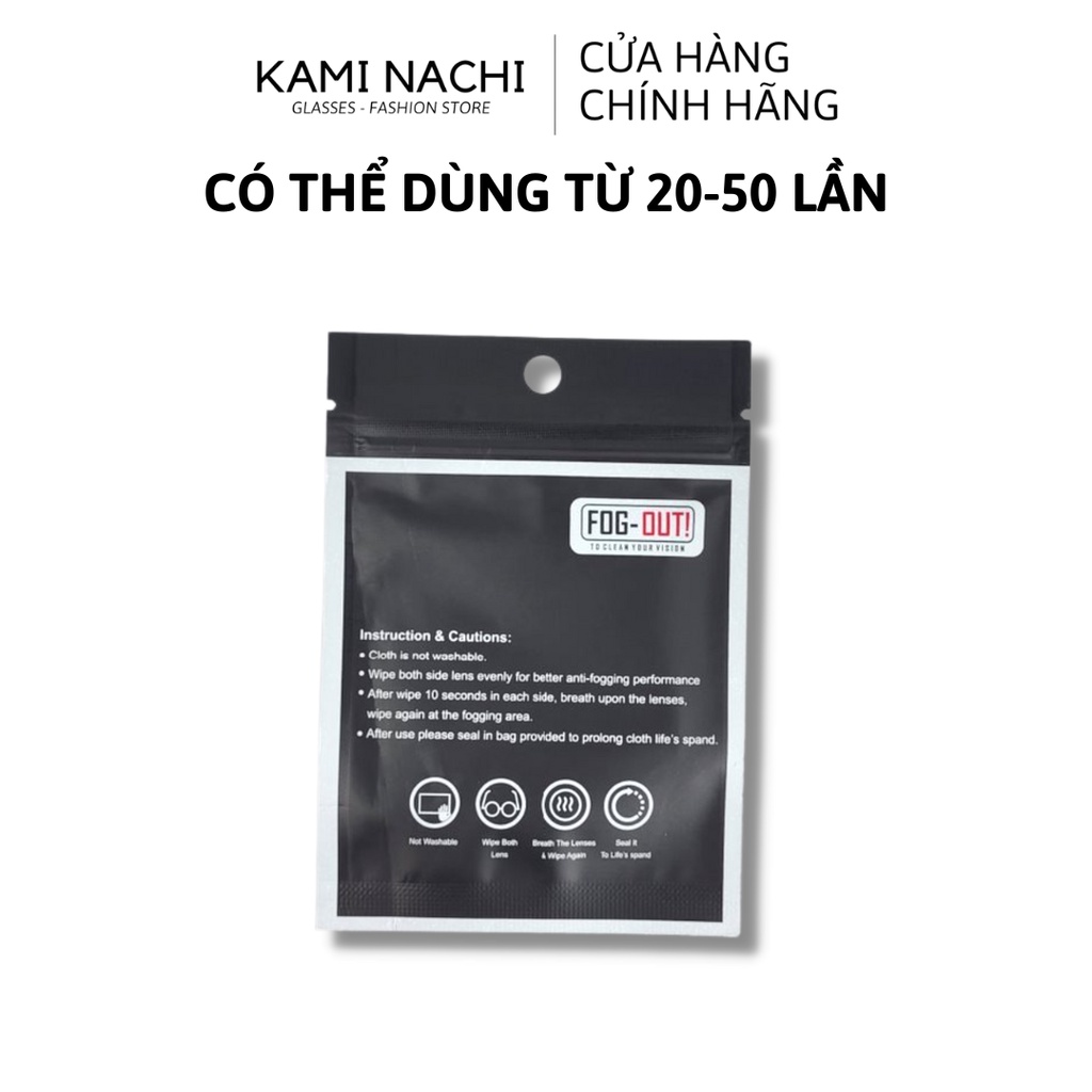 Khăn nano lau kính chính hãng loại 1 KAMI NACHI - Chống bám hơi nước, chống mờ sương cho kính