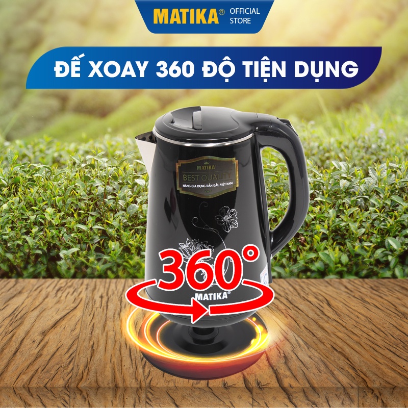 [Mã BMBAU50 giảm 10% đơn 99k] [Mã ELHADEV giảm 4% đơn 300K] Ấm Siêu Tốc MATIKA 2L 1500W MTK-20