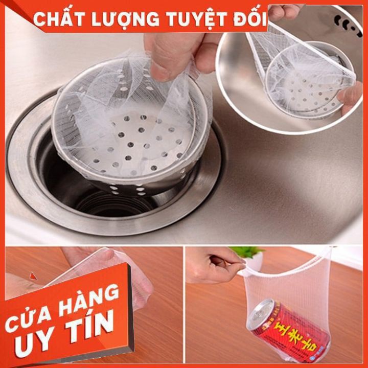 Combo 100 Túi Lọc Rác Bồn Rửa Chén Bát [XẢ KHO]