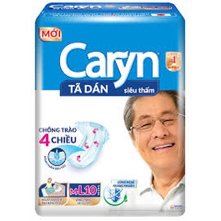 Tã bỉm dán người lớn Caryn ML10 M10 XL10 miếng