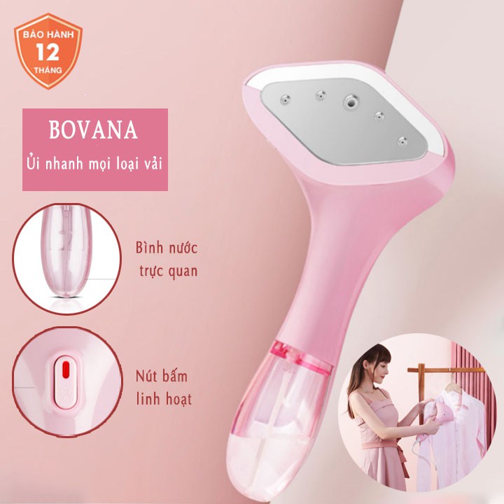 Bàn ủi hơi nước cầm tay, bàn là hơi nước BOVANA G6008 chính hãng bảo hành 12 tháng