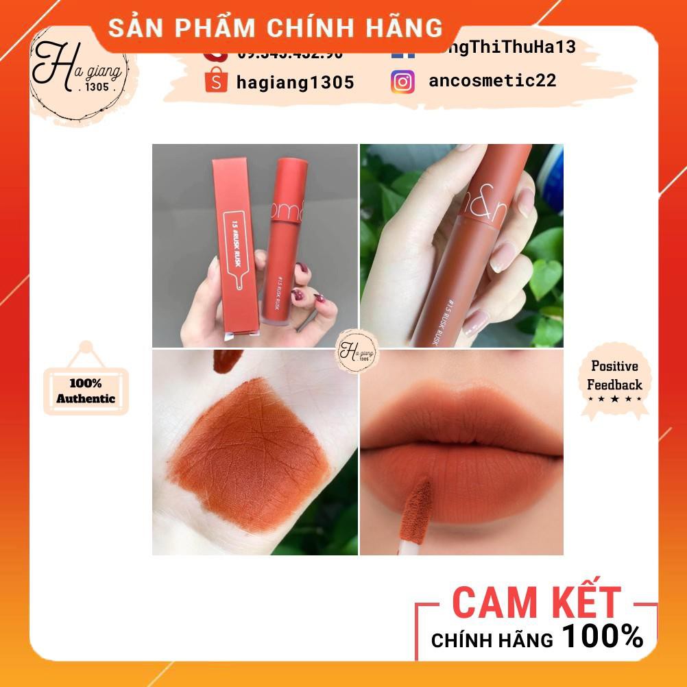 Son kem Romand Zero Velvet Tint màu 15, Son kem Romand Zero Velvet Tint màu 16, 17