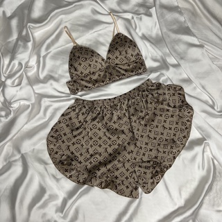 Set đồ mặc ngủ/ở nhà LV Set - Brown