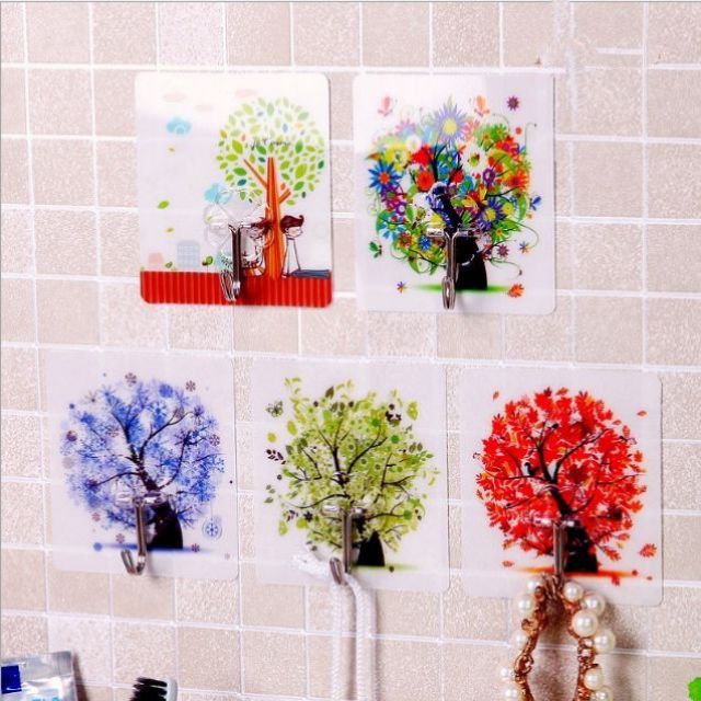 Combo 5 móc dán tường siêu dính hình 3D cực đẹp