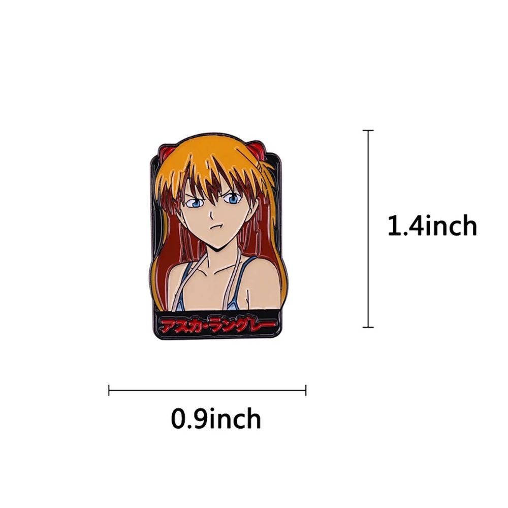 Ghim cài áo hình nhân vật hoạt hình Asuka Ayanami Rei sáng tạo