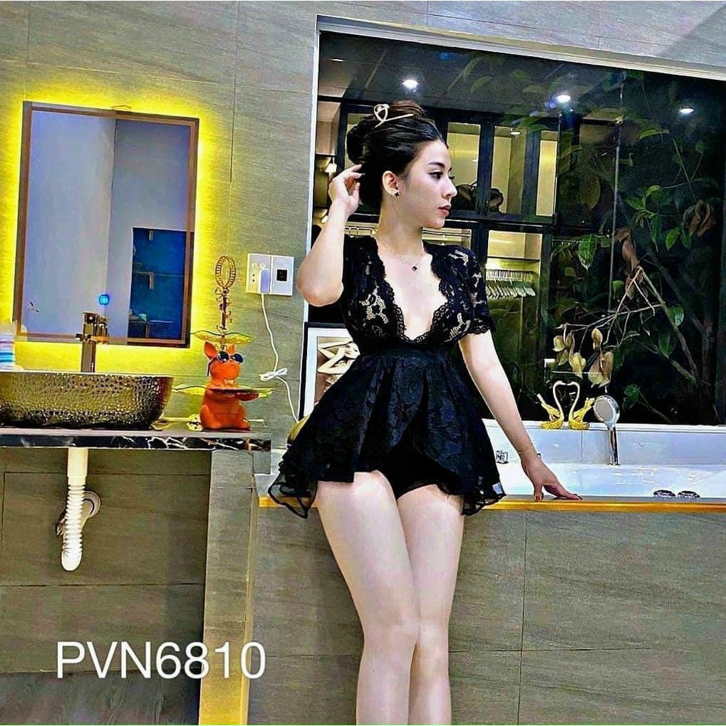 Set áo xẻ tà, quần short một màu đen cho nữ mặc nhà, mặc đi chơi, phong cách hot girl